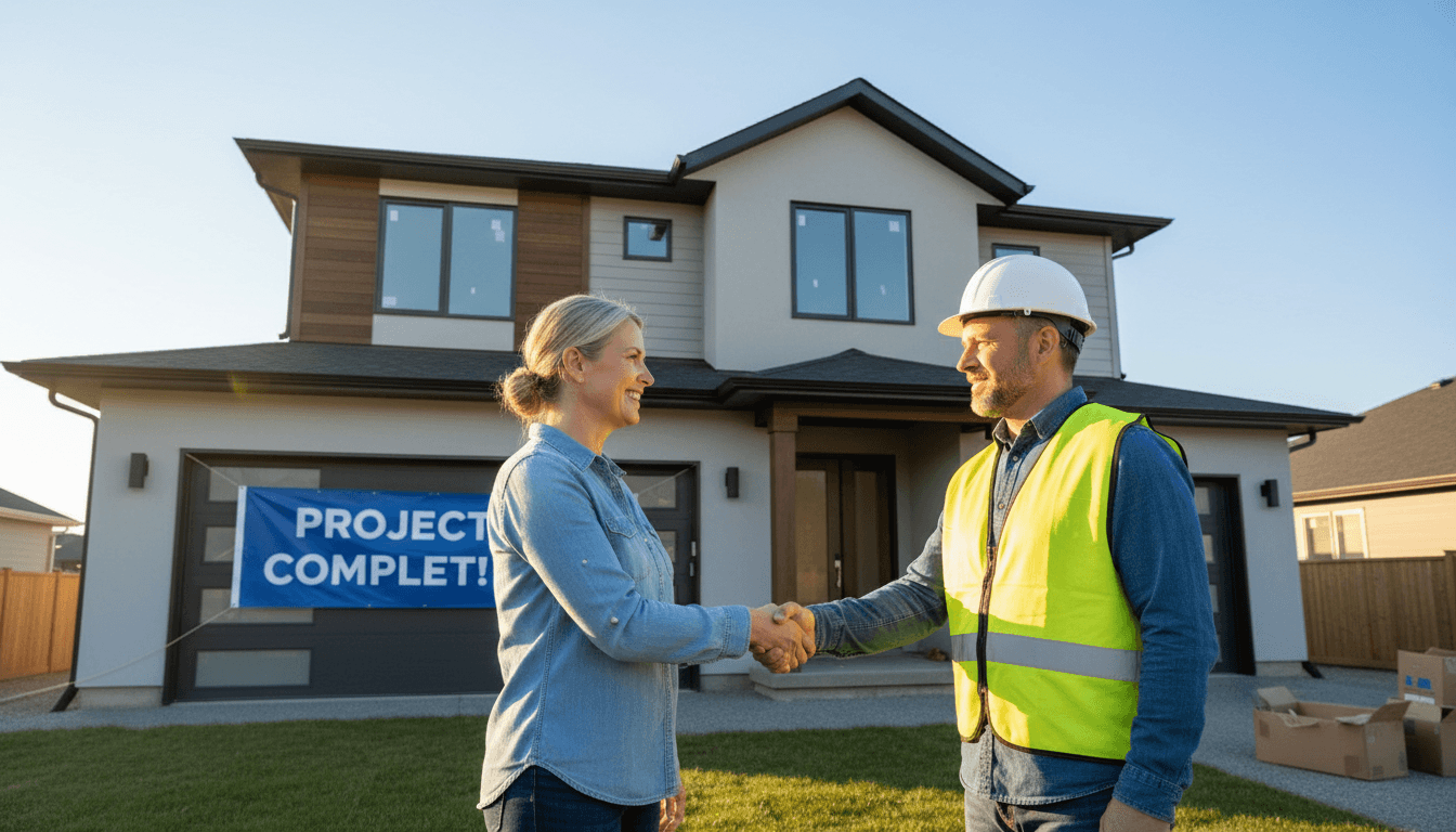 Handover of a completed home